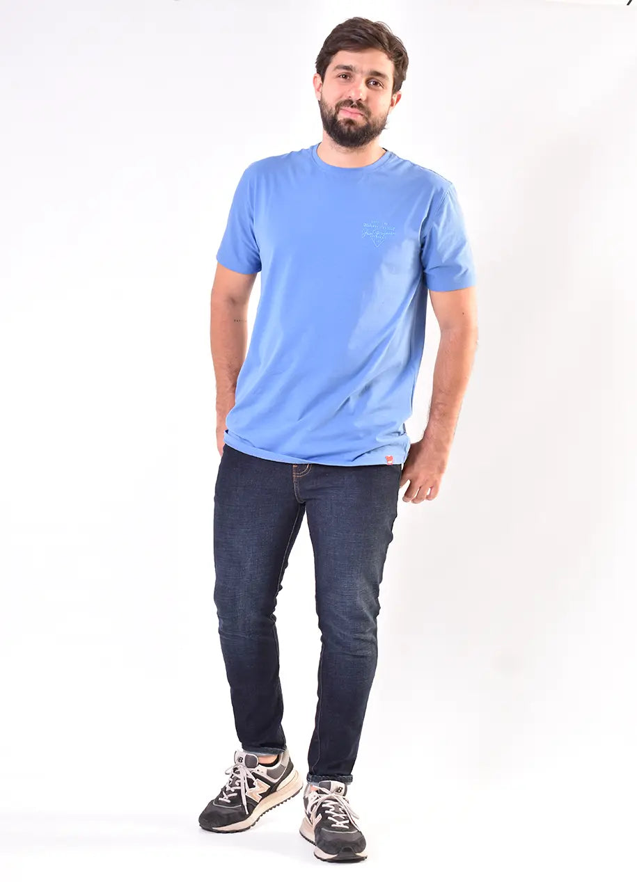 Camiseta CR 7319 Tela Fría Azul Claro