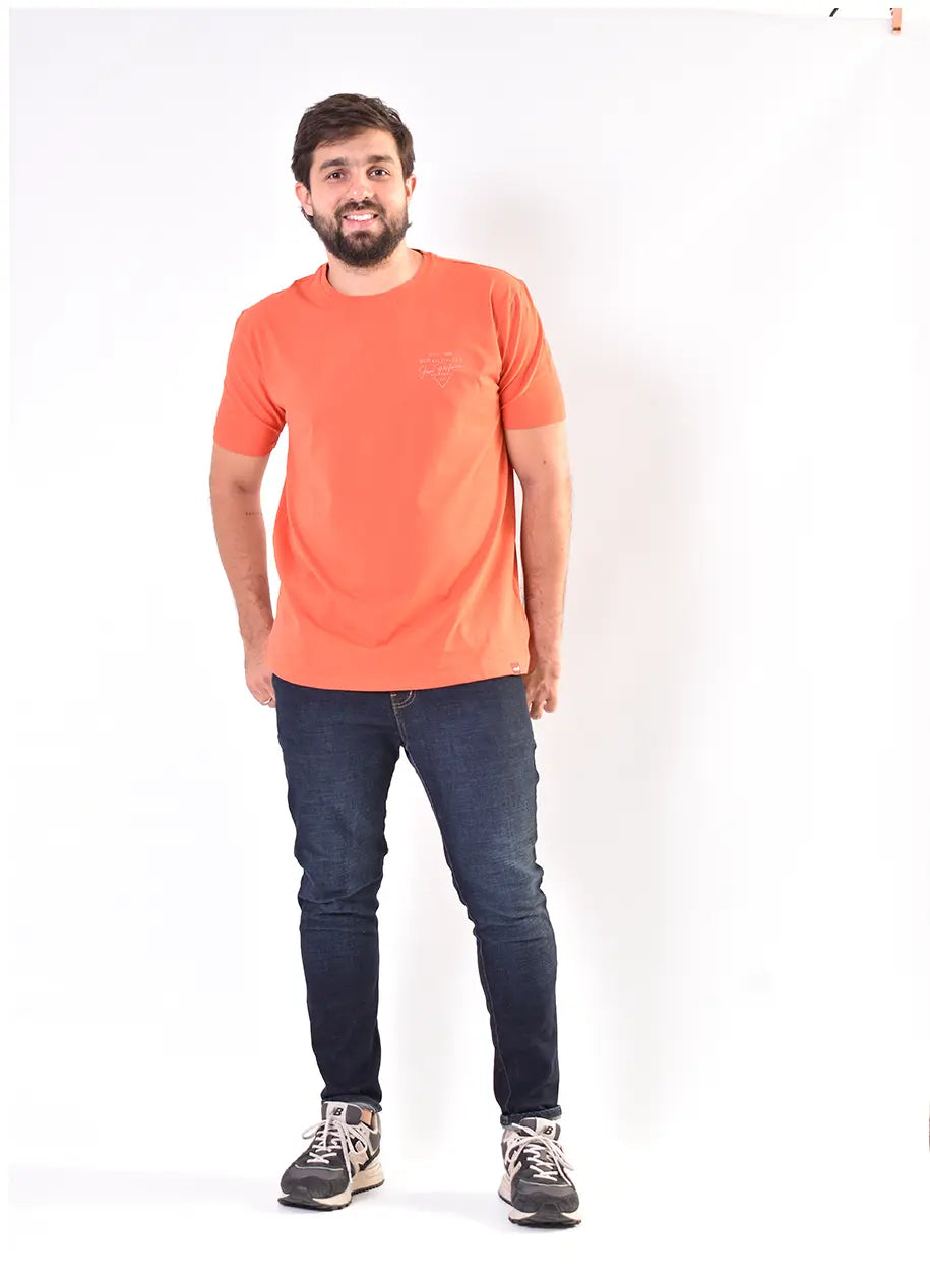 Camiseta CR 7319 Tela Fría Naranja Claro