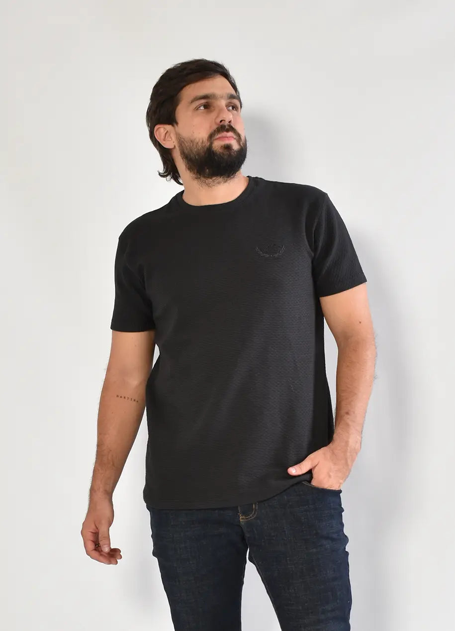 Camiseta CR Texturas 8038 Negra