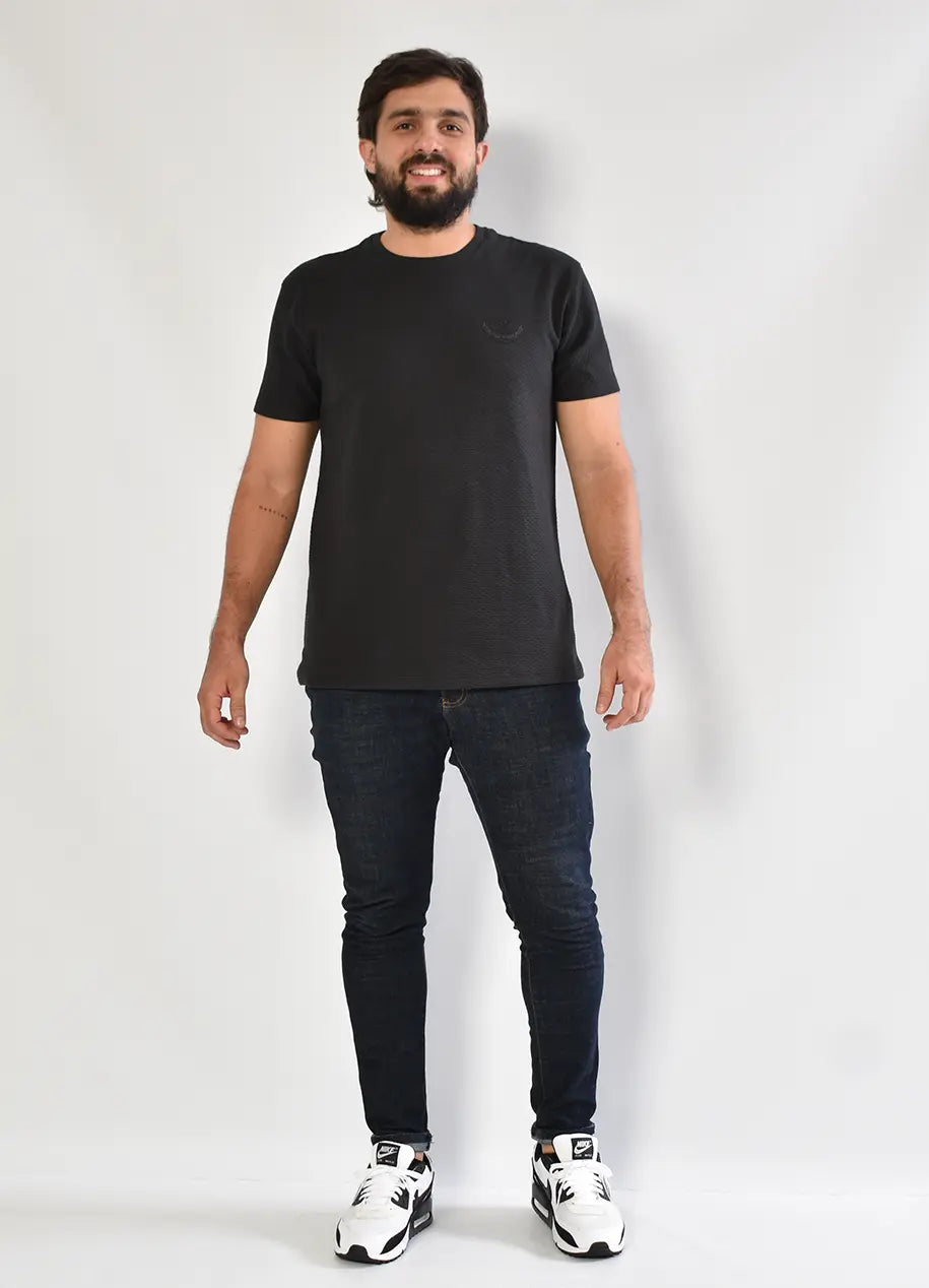 Camiseta CR Texturas 8038 Negra