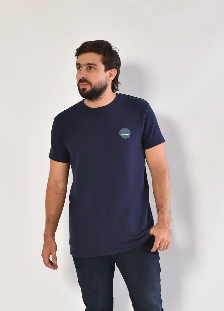 Camiseta CR  Texturas 8033 Azul