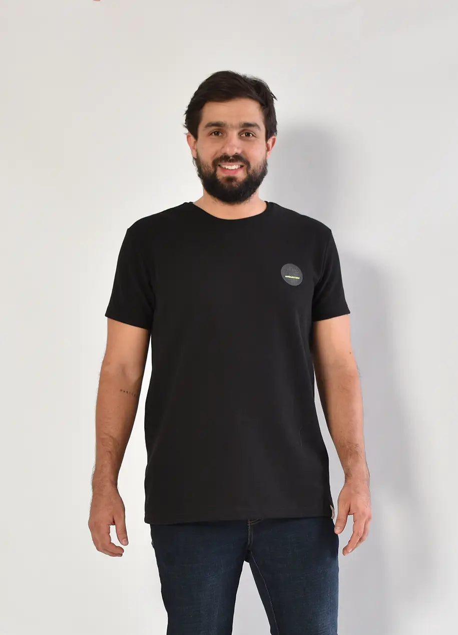 Camiseta CR  Texturas 8033 Negra