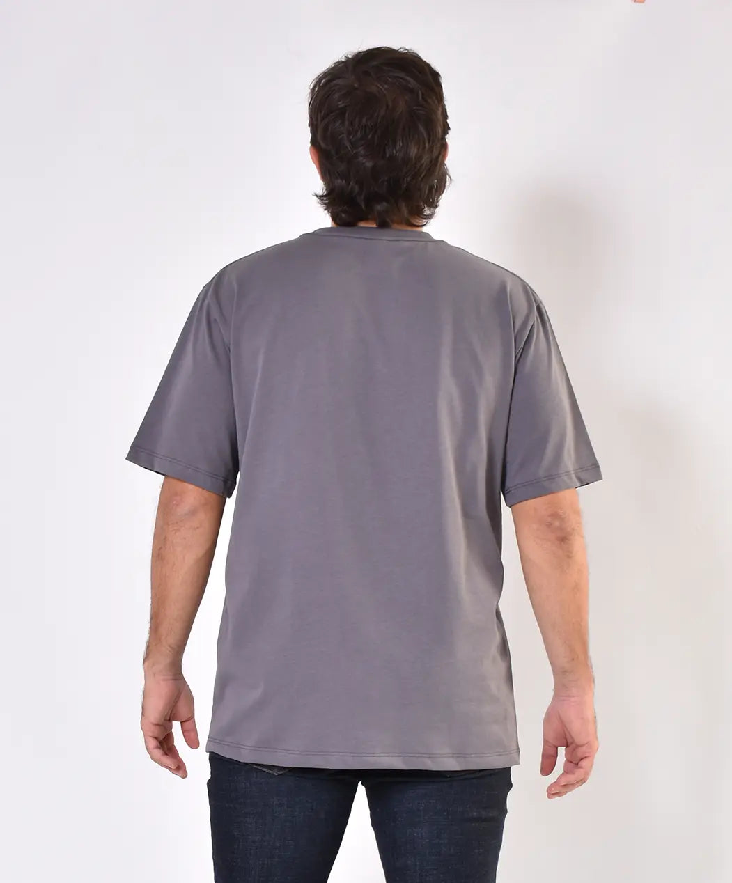 Camiseta Oversize Gris Oscuro