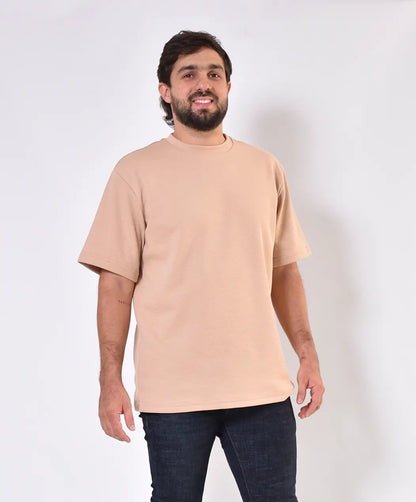 Camiseta Oversize Textura Cafe Sepia