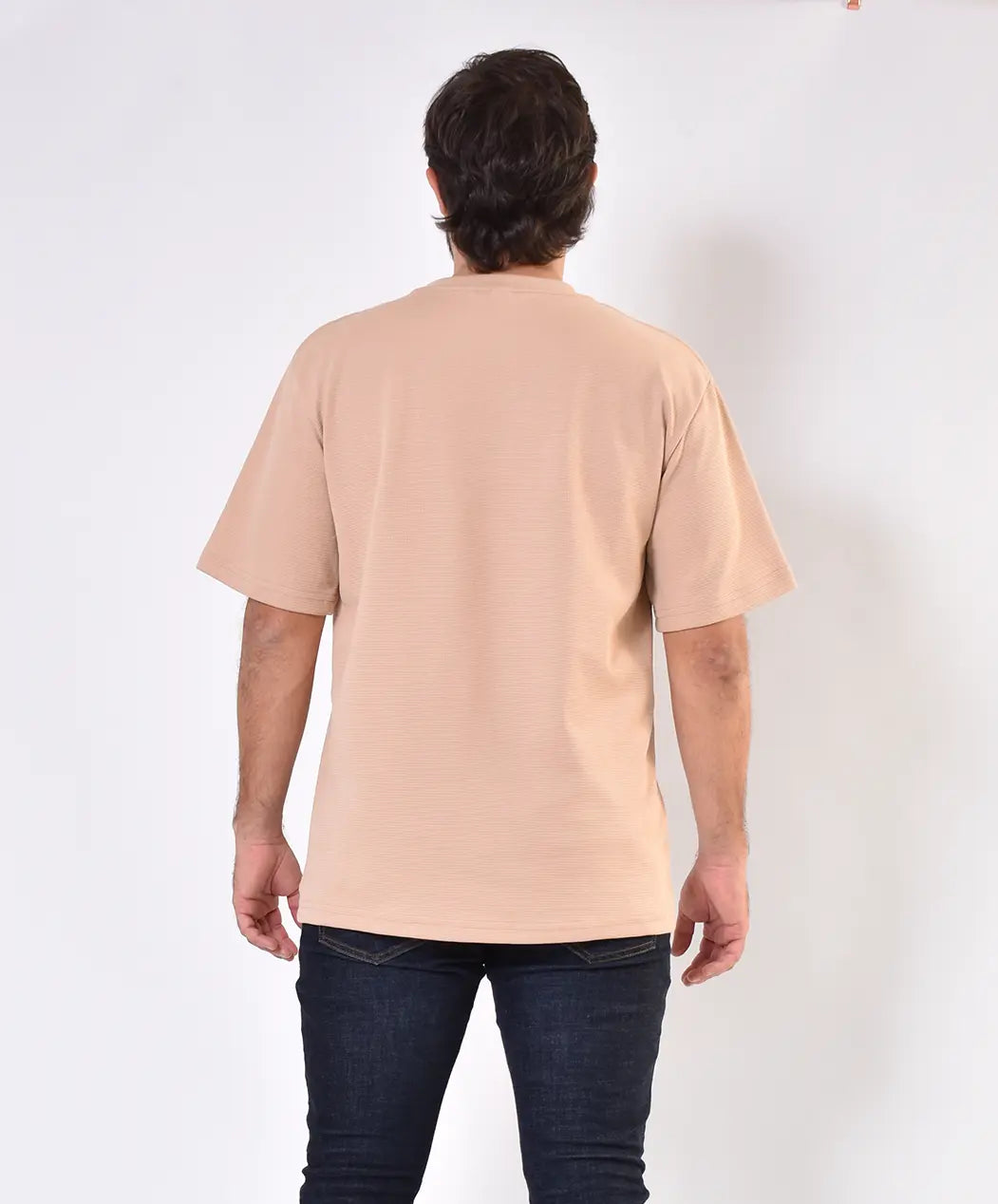 Camiseta Oversize Textura Cafe Sepia