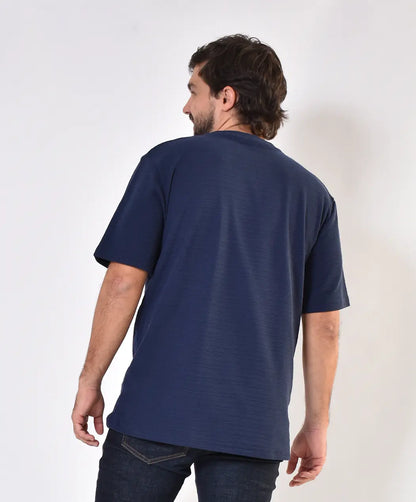 Camiseta Oversize Textura Azul