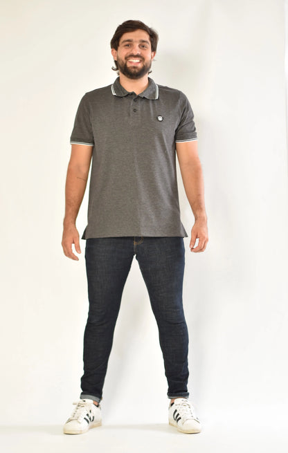 Camiseta Polo 9346 Gris Oscuro