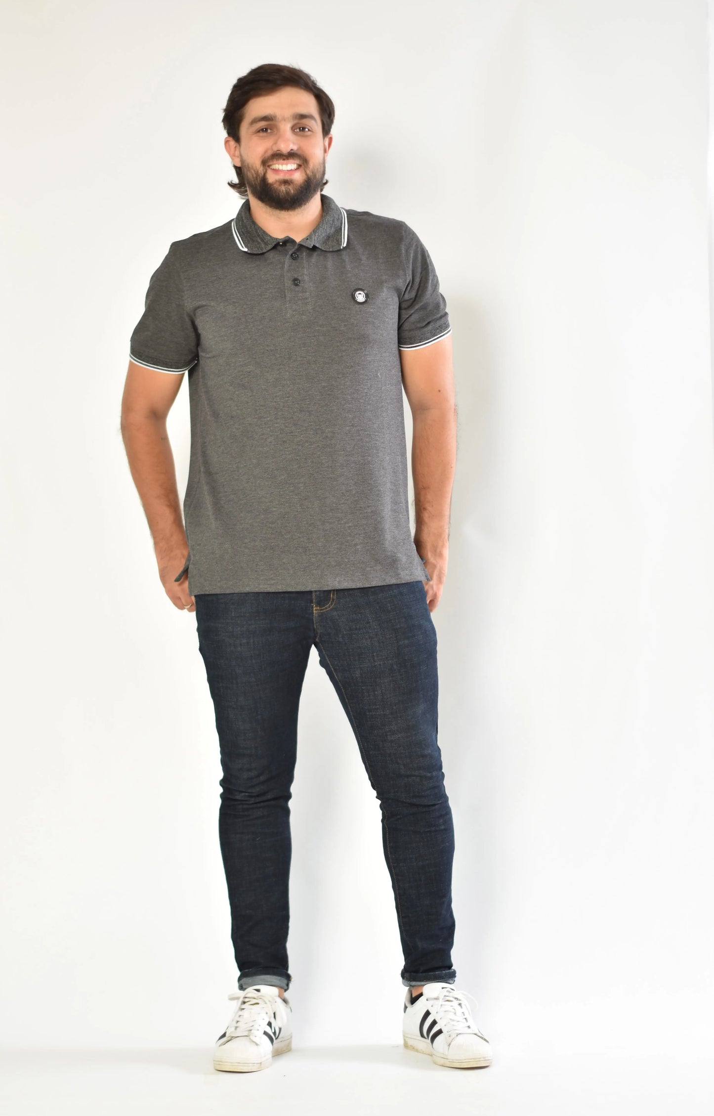 Camiseta Polo 9346 Gris Oscuro