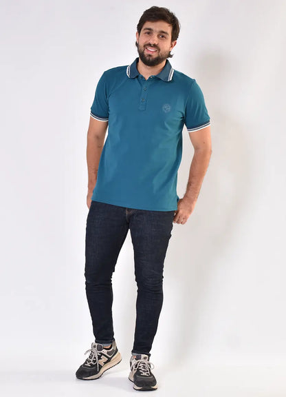 Camiseta Polo 9349 Turquesa